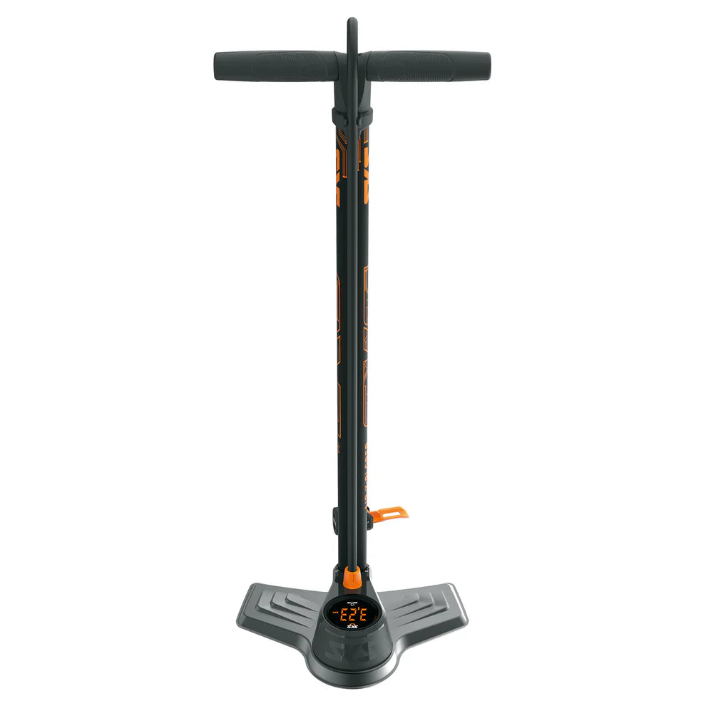 POMPE À PIED SKS AIR-X-PLORER DIGI 10.0 AVEC MANOMÈTRE ORANGE/NOIRE