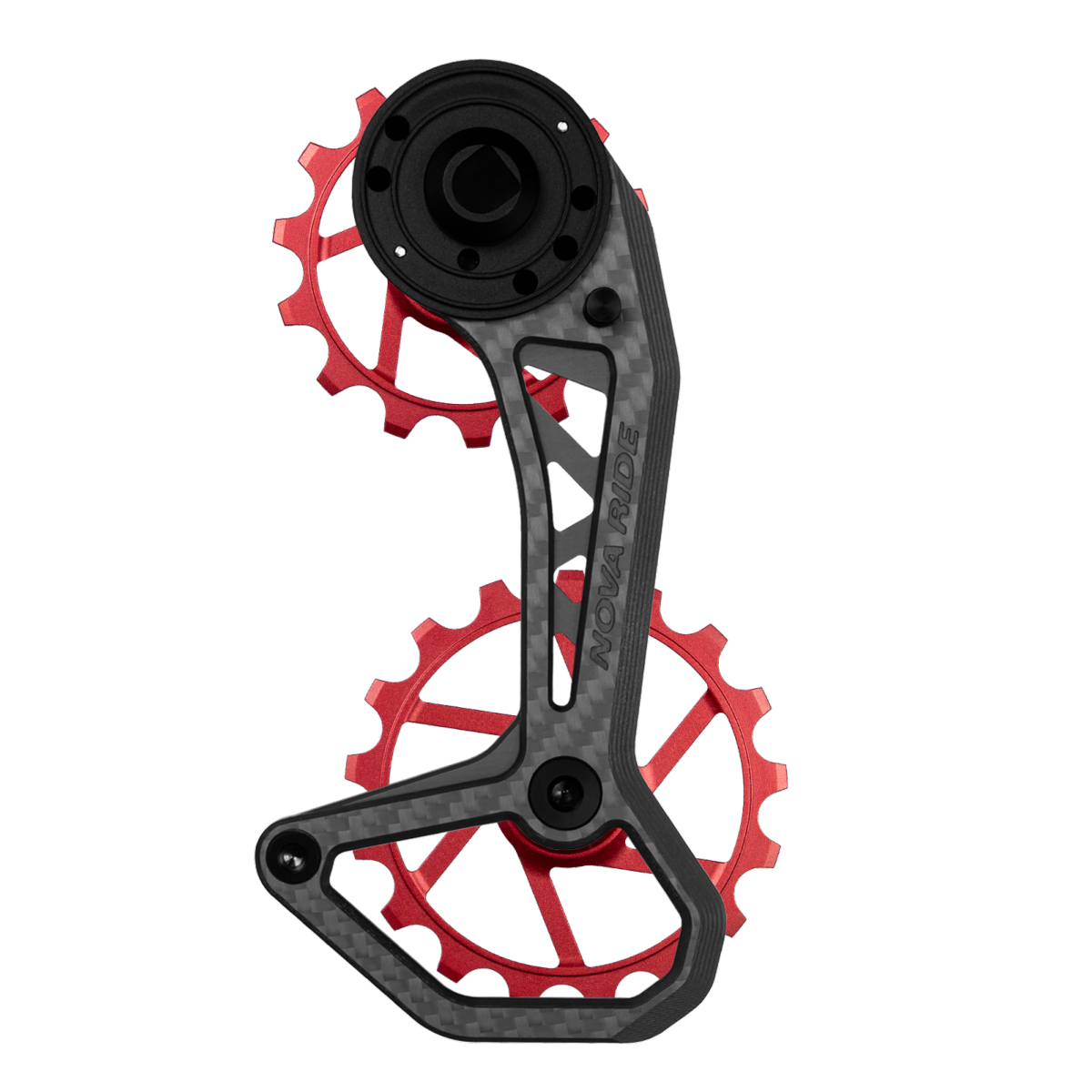 Chape dérailleur arrière carbone céramique Nova Ride CCD Evo Sram AXS Rival Red Force 12v