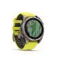 Montre GPS Garmin Fénix 8 Solar - 47 mm Sapphire Titane Carbon Gray DLC avec Bracelet en Silicone Jaune Graphite