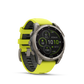 Montre GPS Garmin Fénix 8 Solar - 47 mm Sapphire Titane Carbon Gray DLC avec Bracelet en Silicone Jaune Graphite