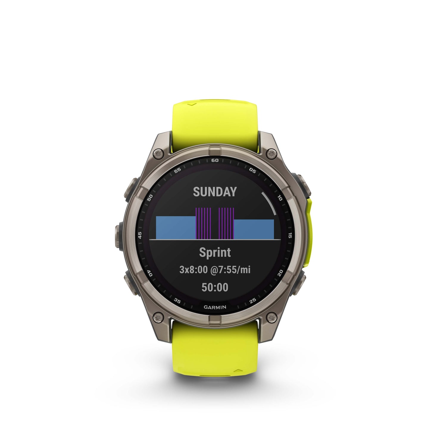 Montre GPS Garmin Fénix 8 Solar - 47 mm Sapphire Titane Carbon Gray DLC avec Bracelet en Silicone Jaune Graphite