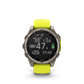 Montre GPS Garmin Fénix 8 Solar - 47 mm Sapphire Titane Carbon Gray DLC avec Bracelet en Silicone Jaune Graphite
