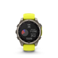 Montre GPS Garmin Fénix 8 Solar - 47 mm Sapphire Titane Carbon Gray DLC avec Bracelet en Silicone Jaune Graphite