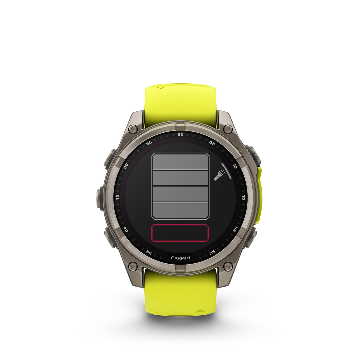 Montre GPS Garmin Fénix 8 Solar - 47 mm Sapphire Titane Carbon Gray DLC avec Bracelet en Silicone Jaune Graphite