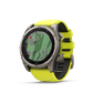 Montre GPS Garmin fēnix® 8 – 51 mm, Solar, Sapphire Sapphire, Titanium avec bracelet en silicone jaune/graphite