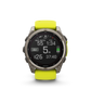 Montre GPS Garmin fēnix® 8 – 51 mm, Solar, Sapphire Sapphire, Titanium avec bracelet en silicone jaune/graphite