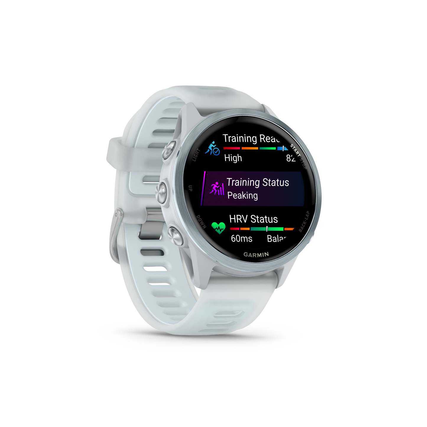 NEW  Forerunner 570 - 42mm Aluminium bleu ciel avec bracelet blanc translucide/bleu ciel