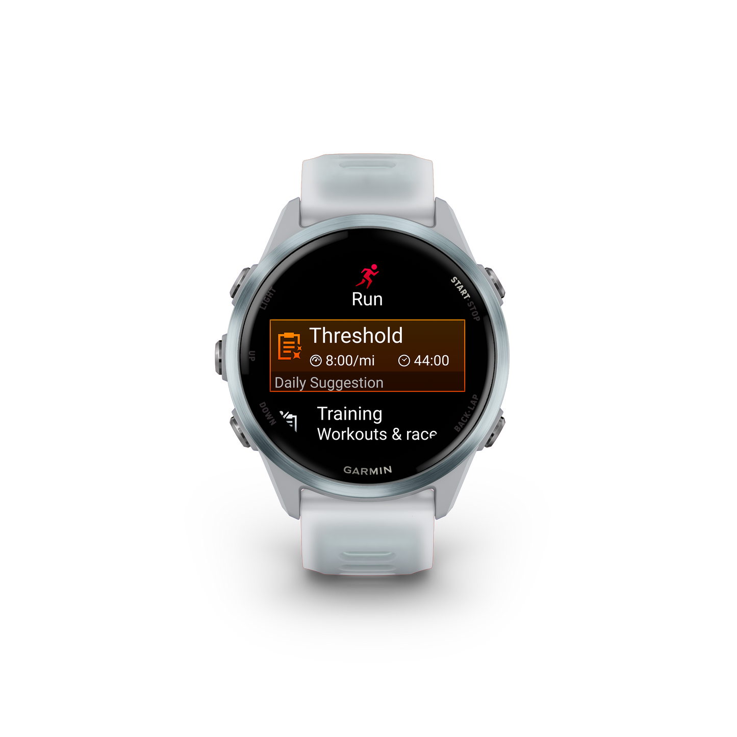 NEW  Forerunner 570 - 42mm Aluminium bleu ciel avec bracelet blanc translucide/bleu ciel