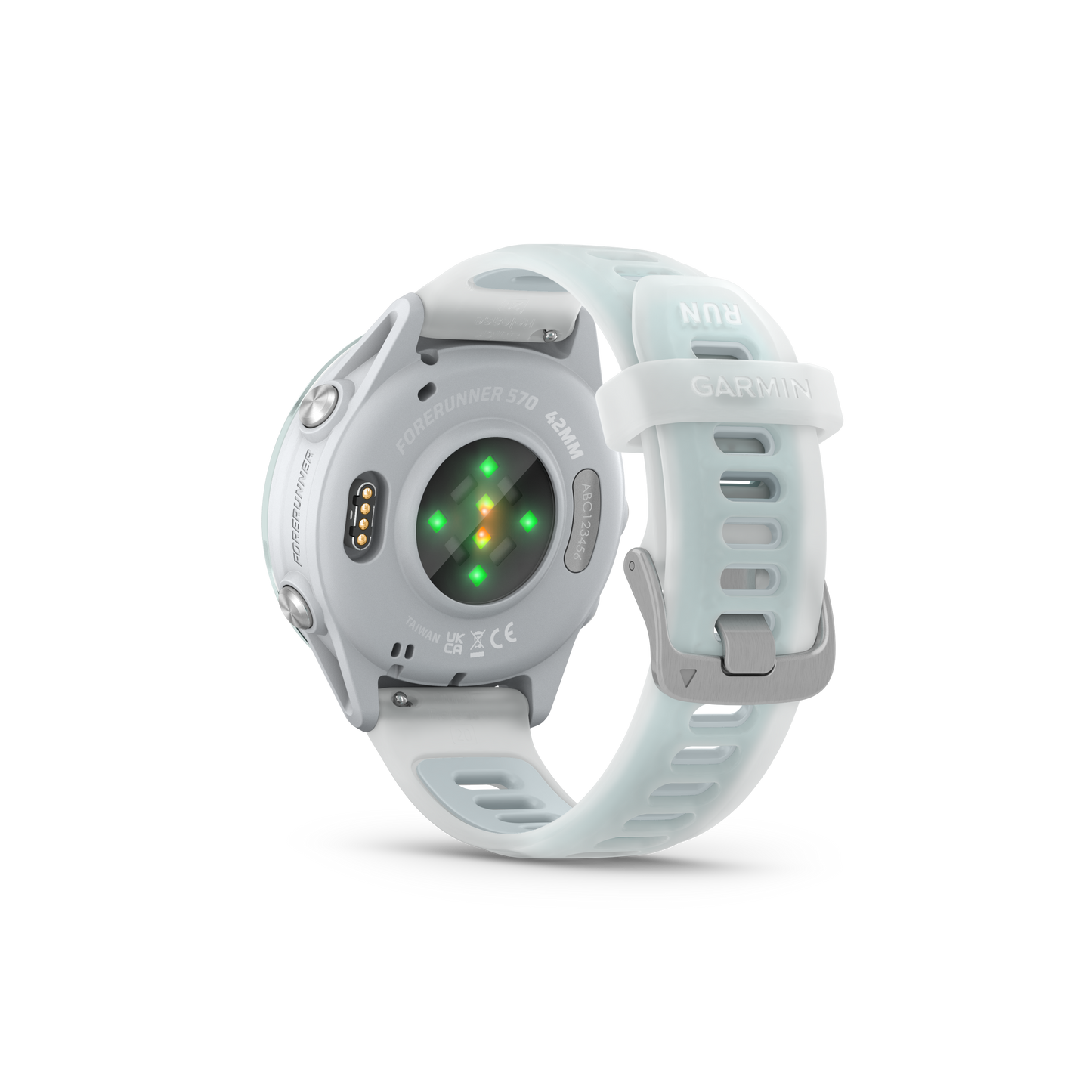 NEW  Forerunner 570 - 42mm Aluminium bleu ciel avec bracelet blanc translucide/bleu ciel