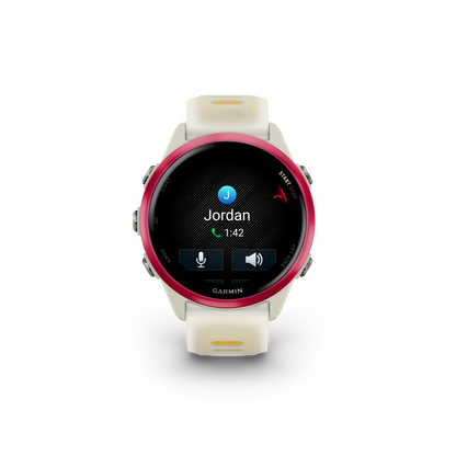 NEW  Forerunner 570 - 42mm Aluminium rose avec bracelet ivoire translucide/orange