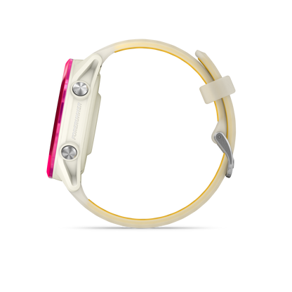 NEW  Forerunner 570 - 42mm Aluminium rose avec bracelet ivoire translucide/orange