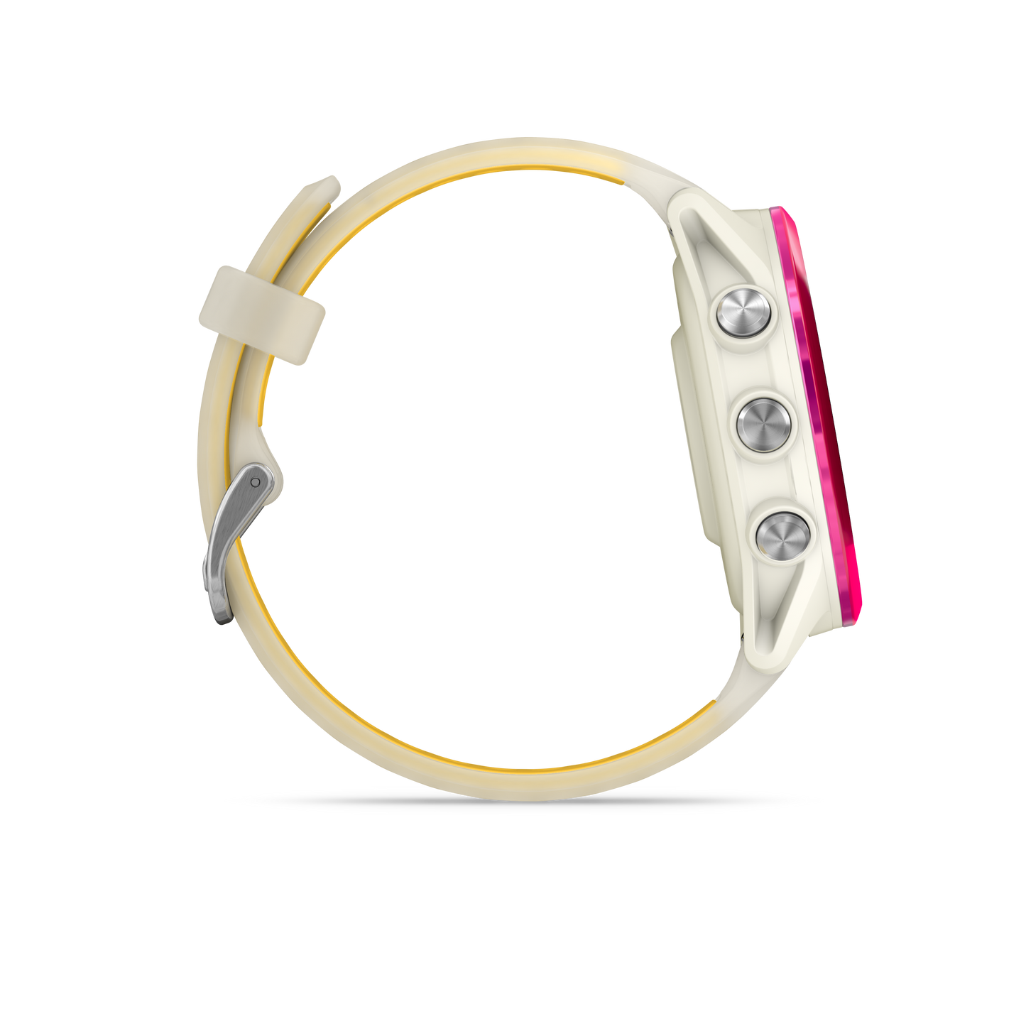 NEW  Forerunner 570 - 42mm Aluminium rose avec bracelet ivoire translucide/orange