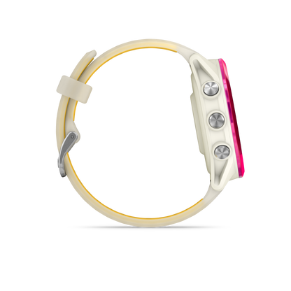 NEW  Forerunner 570 - 42mm Aluminium rose avec bracelet ivoire translucide/orange