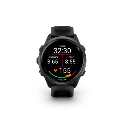 NEW Forerunner 570 - 42mm Aluminium Slate avec bracelet noir translucide/noir