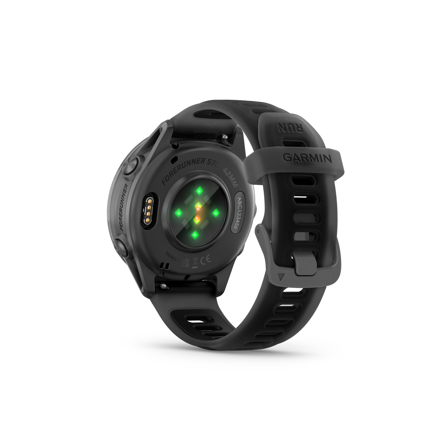 NEW Forerunner 570 - 42mm Aluminium Slate avec bracelet noir translucide/noir