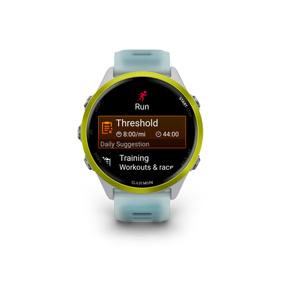 NEW Forerunner 570 - 47mm Aluminium jaune avec bracelet blanc translucide/Turquoise