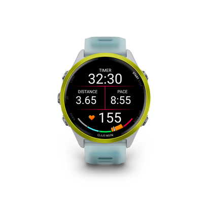 NEW Forerunner 570 - 47mm Aluminium jaune avec bracelet blanc translucide/Turquoise