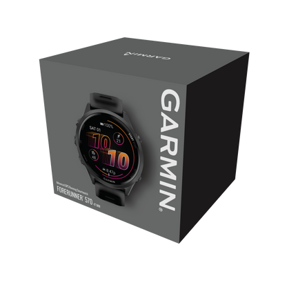 NEW Forerunner 570 - 47mm Aluminium Slate avec bracelet noir translucide/noir