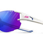 Lunettes JULBO AEROLITE  Blanc / Bleu  - REACTIV 1-3 High Contrast