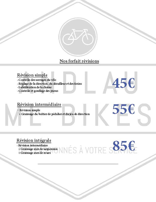 NOS FORFAITS REVISION