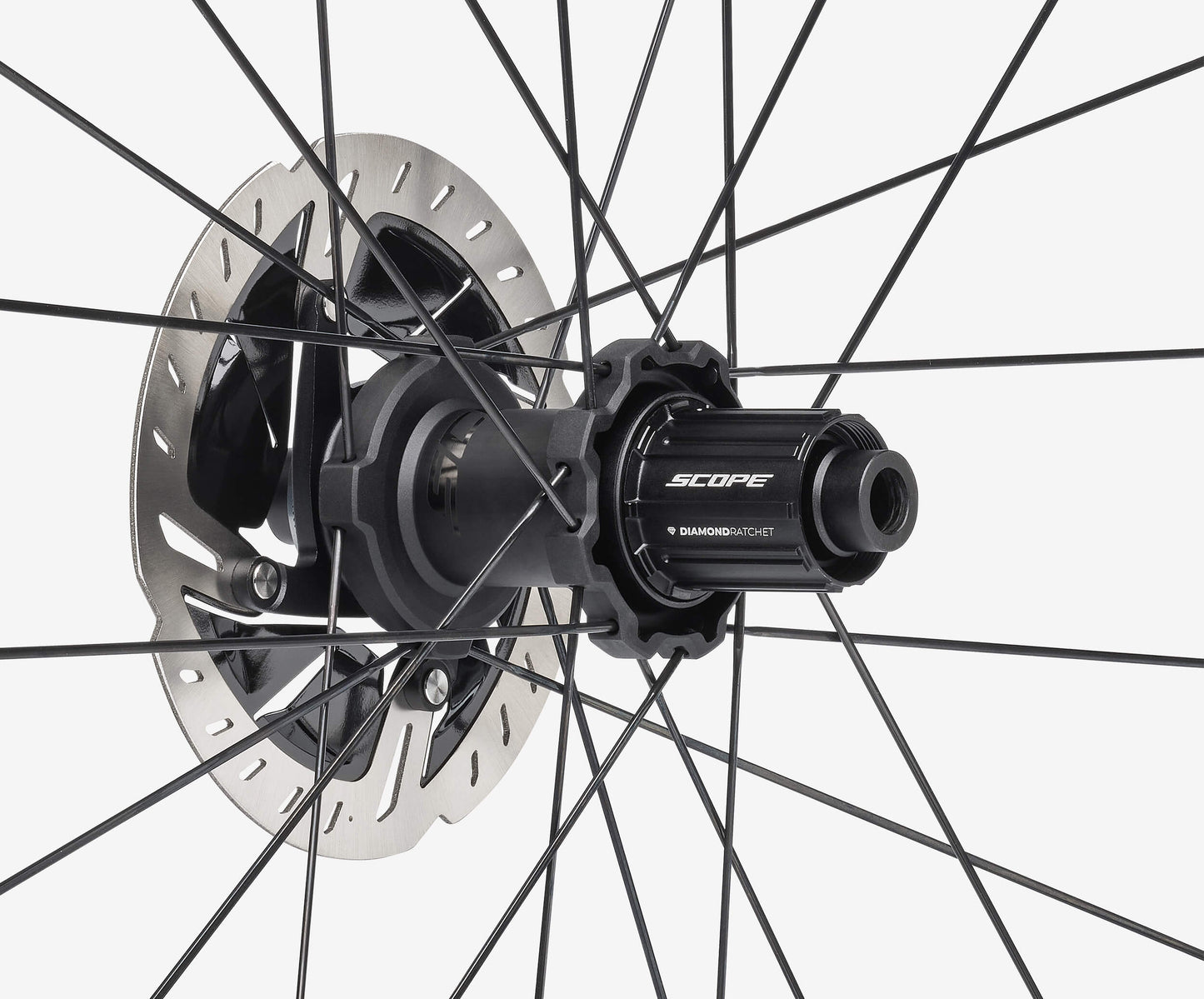 Paire de Roues SCOPE BLANC  RACE 57  DISC à Pneus (Center Lock)
