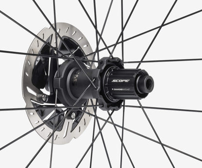 Paire de Roues SCOPE BLANC  RACE 57  DISC à Pneus (Center Lock)