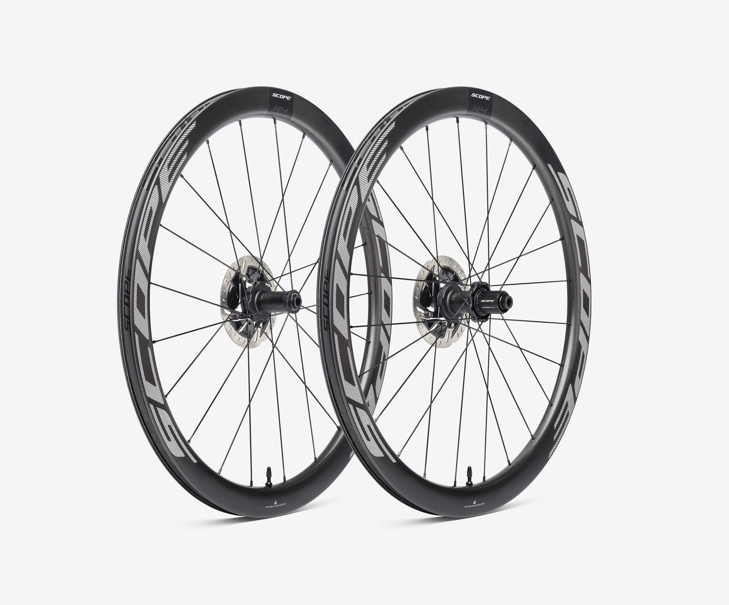 Paire de Roues SCOPE BLANC  RACE 57  DISC à Pneus (Center Lock)