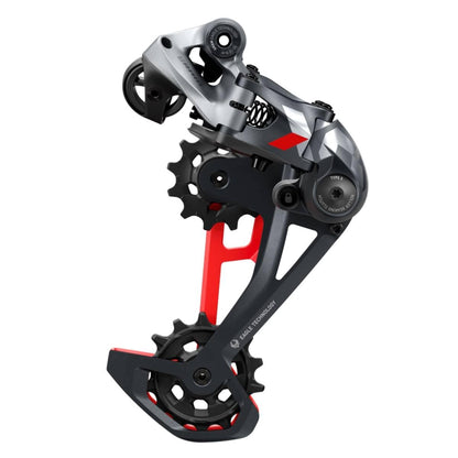 DERAILLEUR ARRIERE SRAM X01 EAGLE 12V ROUGE et GRIS MAX 52 DENTS