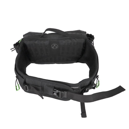 XLC BA-H01 CEINTURE BANANE HIP BAG 3.6L IMPERMÉABLE POLYESTER NOIR/VERT (27x21x8 cm)