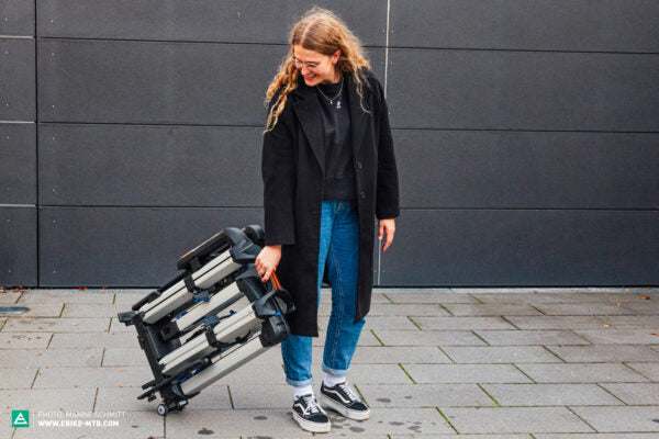 XLC VC-C08 PORTE-VÉLO ALMADA WORK-E PLIABLE POUR 2 E-BIKES AVEC ADAPTATEUR POUR CADRE