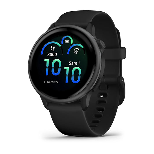 Montre Connectée Garmin Vívoactive 6 Metallic Gray avec bracelet noir