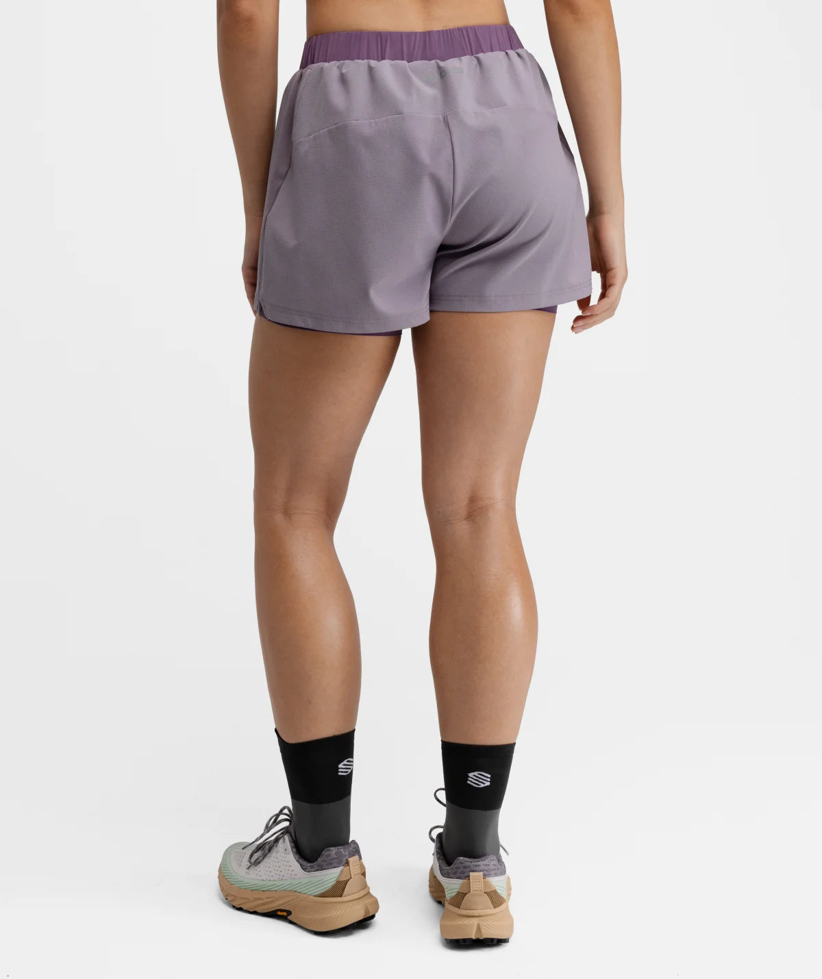 Short double couche trail running femme Araroa Lilac