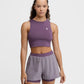Débardeur crop top trail running femme Phoenix Lilac