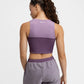 Débardeur crop top trail running femme Phoenix Lilac