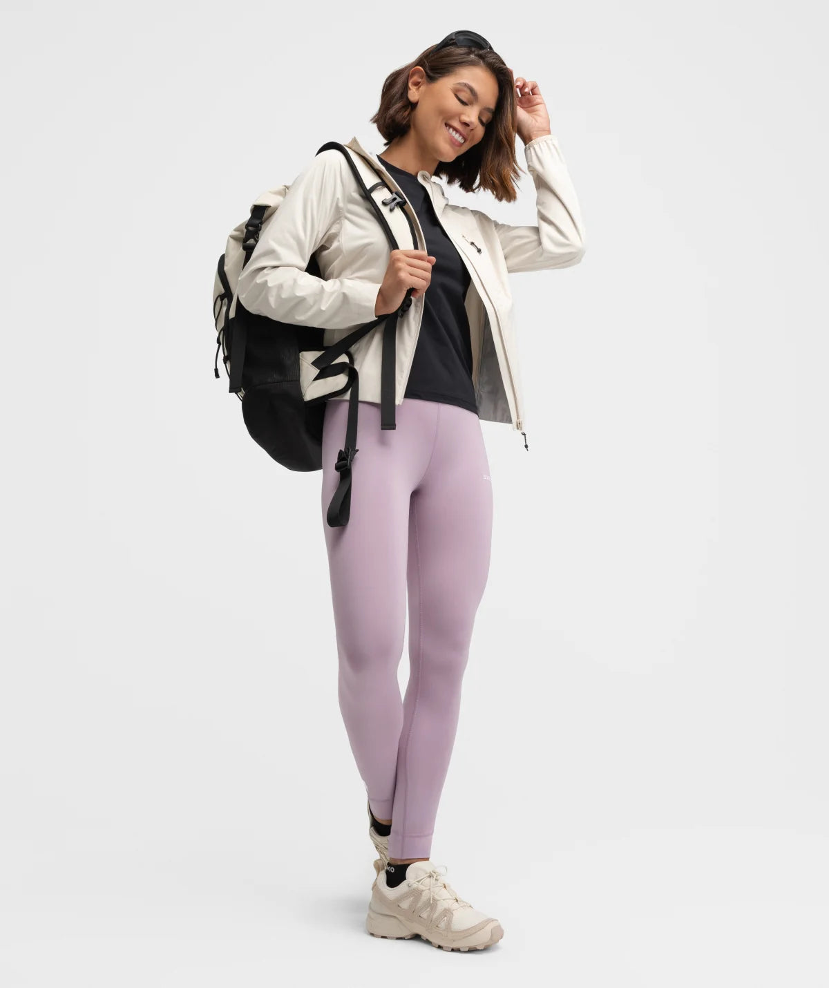 Veste randonnée imperméable ultralégère femme Velora Sand