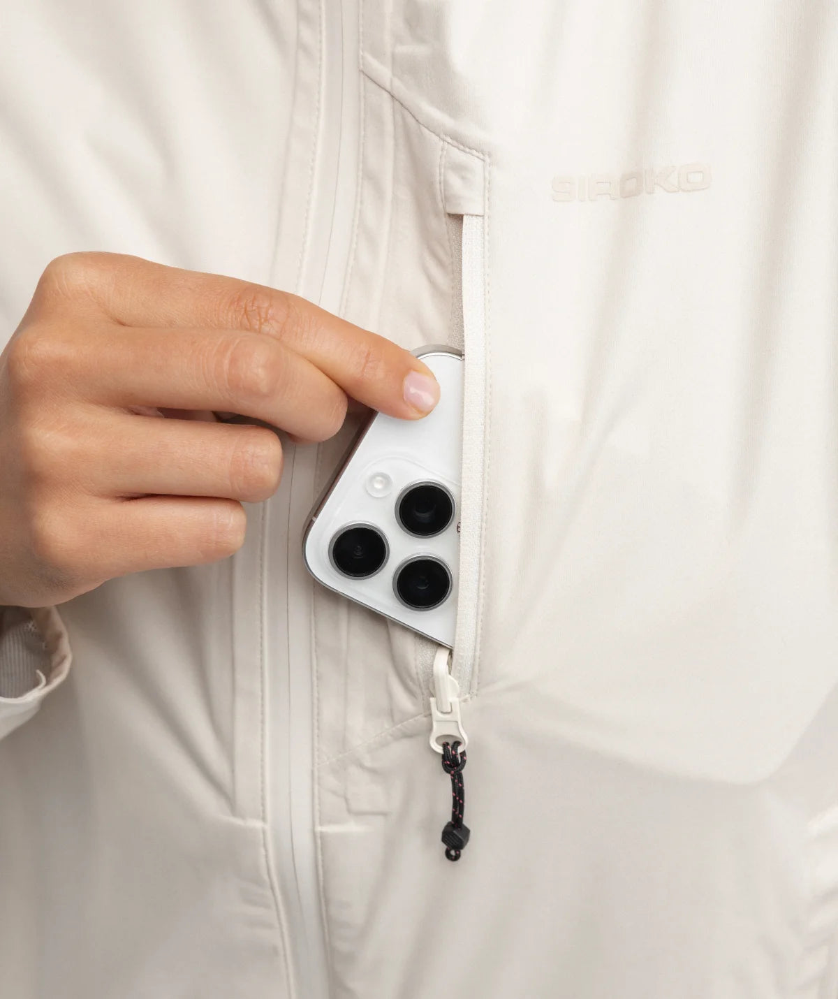 Veste randonnée imperméable ultralégère femme Velora Sand