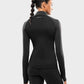 Pull running demi-zip femme Center Black