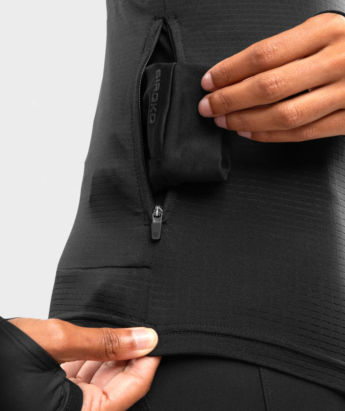 Pull running demi-zip femme Center Black