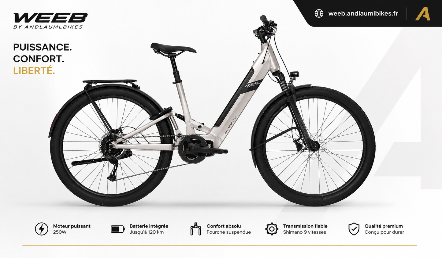VTC Électrique Rock Machine Crossride e450 FS Touring 500Wh