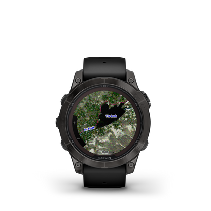 fēnix®  7 Pro Sapphire Solar Edition Titane avec revêtement en Carbon Gray DLC et bracelet noir