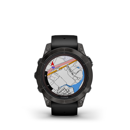 fēnix®  7 Pro Sapphire Solar Edition Titane avec revêtement en Carbon Gray DLC et bracelet noir