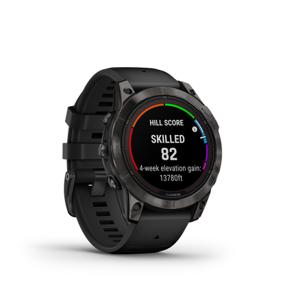 fēnix®  7 Pro Sapphire Solar Edition Titane avec revêtement en Carbon Gray DLC et bracelet noir