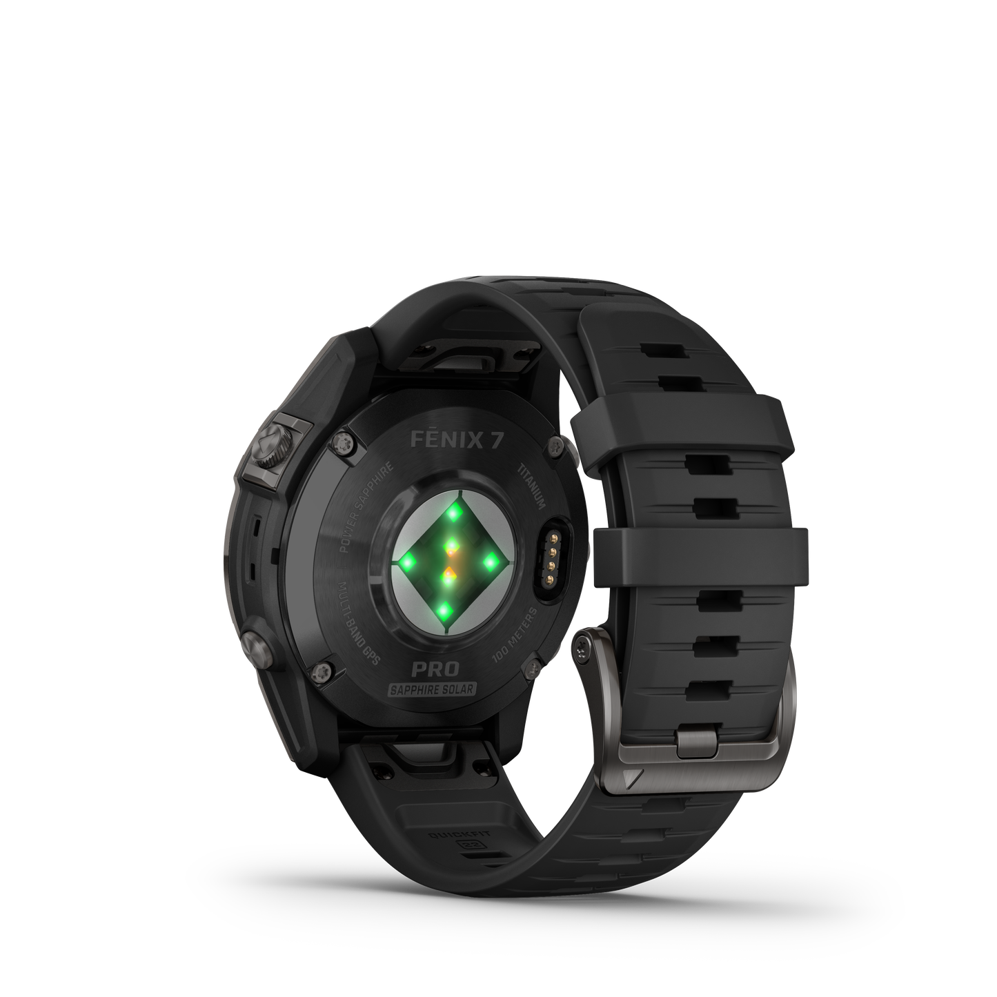 fēnix®  7 Pro Sapphire Solar Edition Titane avec revêtement en Carbon Gray DLC et bracelet noir