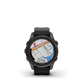fēnix®  7S Pro Sapphire Solar Edition Titane avec revêtement Carbon Gray DLC et bracelet noir