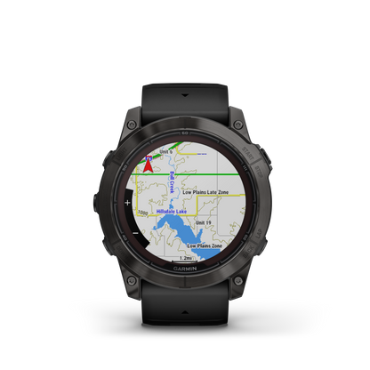 fēnix® 7X Pro – Sapphire Solar Edition Titane avec revêtement en Carbon Gray DLC et bracelet noir