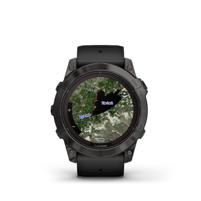 fēnix® 7X Pro – Sapphire Solar Edition Titane avec revêtement en Carbon Gray DLC et bracelet noir