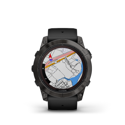 fēnix® 7X Pro – Sapphire Solar Edition Titane avec revêtement en Carbon Gray DLC et bracelet noir