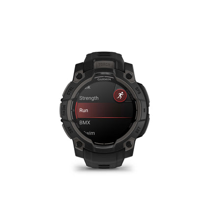 Montre GPS Garmin Instinct 3 AMOLED - 45 mm Noir avec Bracelet en Silicone Noir