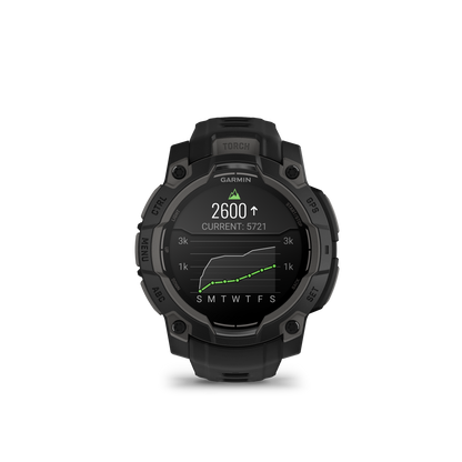 Montre GPS Garmin Instinct 3 AMOLED - 45 mm Noir avec Bracelet en Silicone Noir