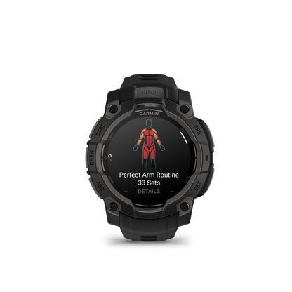 Montre GPS Garmin Instinct 3 AMOLED - 45 mm Noir avec Bracelet en Silicone Noir